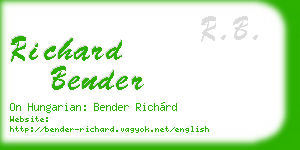 richard bender business card